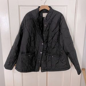 Quilted Black Coat 3x
